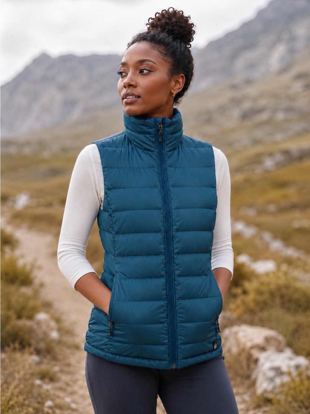 REI Co-op 650 Down Vest - Teal Blue - Packable Puffer Outdoor - Women’s Size S